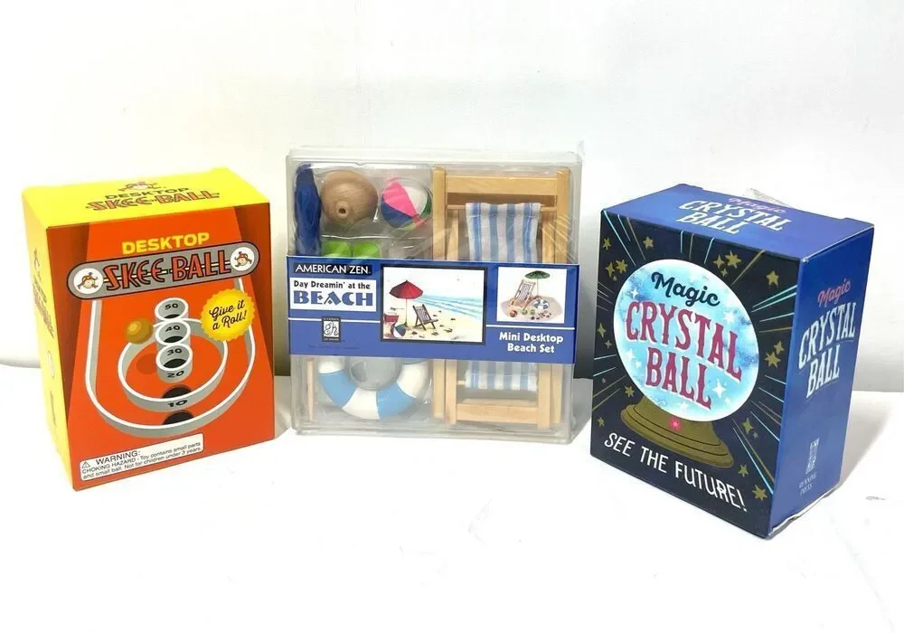 American Zen Day At the Beach Skee Ball & Magic Crystal Ball Desktop Toys New!